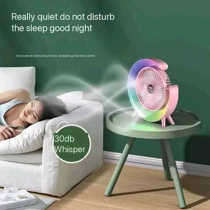 Mini Portable Desktop Fan – Adjustable Colorful Fan for Home or Office
