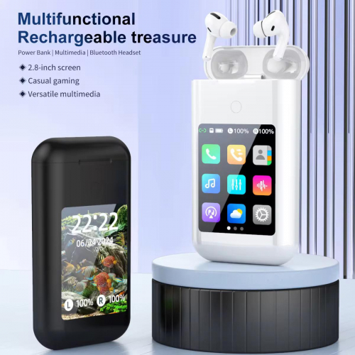 "3-in-1" function, Power Bank capability, and Touch Display.